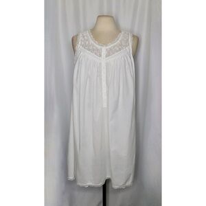 Eileen West White Lace Nightgown